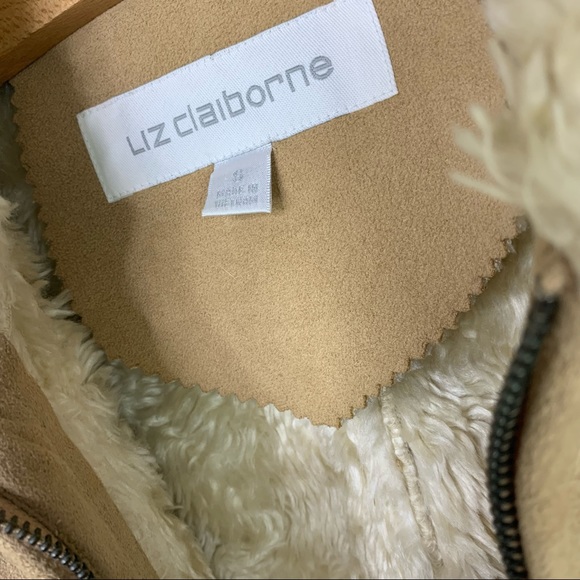 Y2K Liz Claiborne Coat Women's Size S Retro 00s Penny Lane Bratz Style Faux Fur - Picture 6 of 7